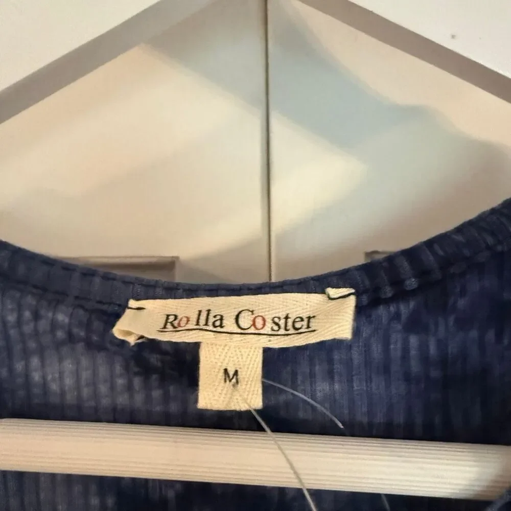 Rolla Coster blue tie dye racerback maxi dress M